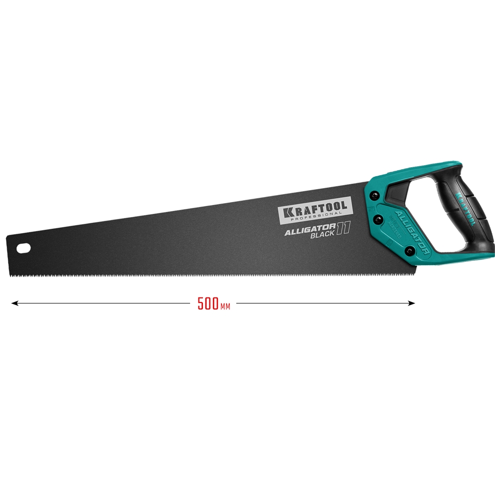 KRAFTOOL  Alligator Black 11, 500 мм, ножовка для точного реза (15205-50) 15205-50
