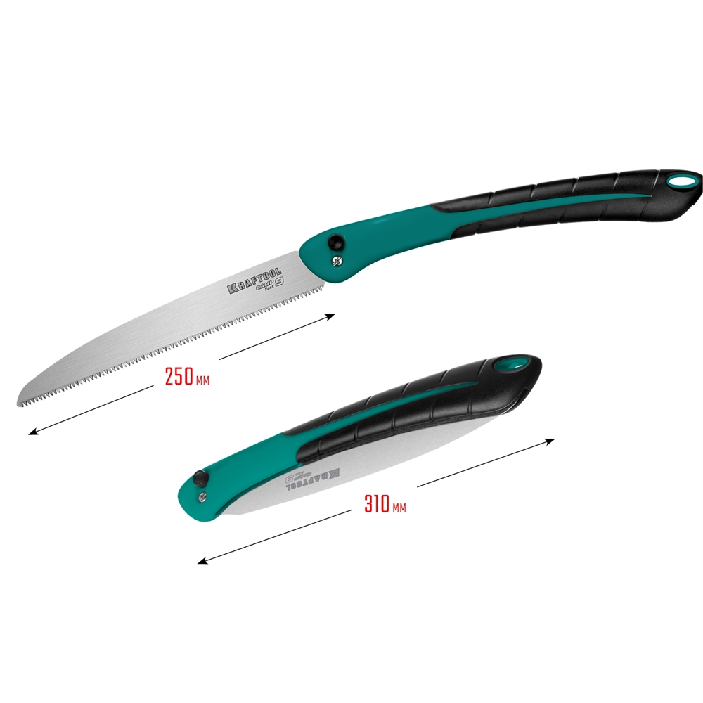 KRAFTOOL  Camp Fast 9, 250 мм, ножовка для быстрого реза сырой древесины (15218) 15218