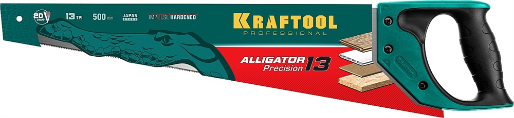 KRAFTOOL  Alligator Precision 13, 500 мм, ножовка для точного реза (15225-50) 15225-50