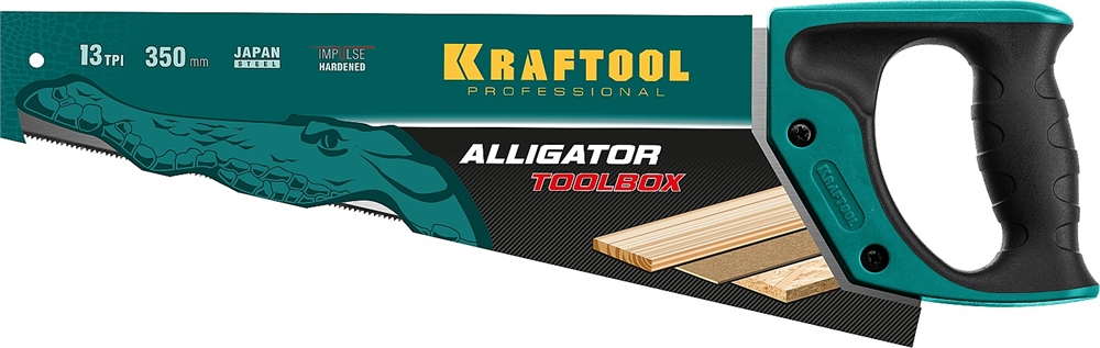 KRAFTOOL  Alligator Toolbox 13, 350 мм, ножовка по дереву (15227-35) 15227-35