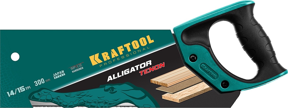 KRAFTOOL  Alligator Tenon 15, 300 мм, ножовка с обушком для стусла (15228-30) 15228-30