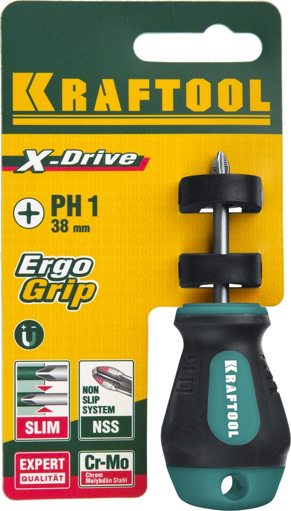 KRAFTOOL  Х-Drive, PH1 x 38, отвертка (250072-1-038) 250072-1-038