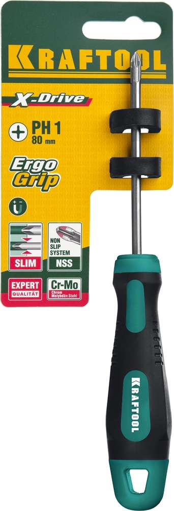KRAFTOOL  Х-Drive, PH1 x 80, отвертка (250072-1-080) 250072-1-080