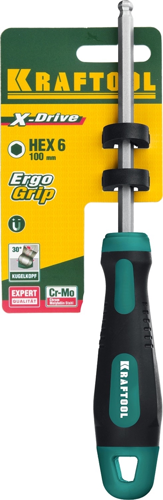 KRAFTOOL  Х-Drive, Hex6 x 100, отвертка (250075-6-100) 250075-6-100