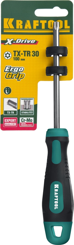 KRAFTOOL  Х-Drive, TX HOLE30 x 100, отвертка (250077-30-100) 250077-30-100