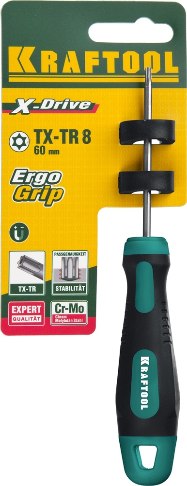 KRAFTOOL  Х-Drive, TX HOLE8 x 60, отвертка (250077-8-060) 250077-8-060