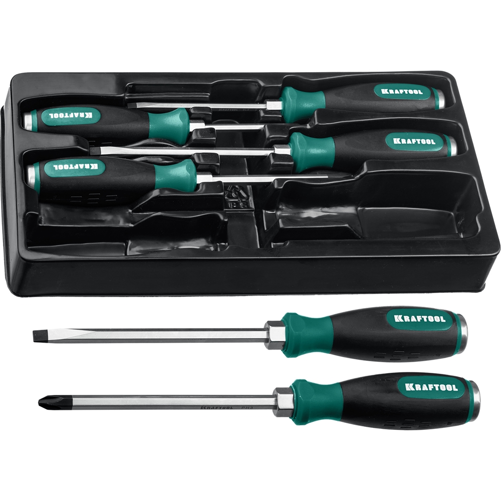 KRAFTOOL  Impact, 6 шт, набор ударных отверток (25025) 25025