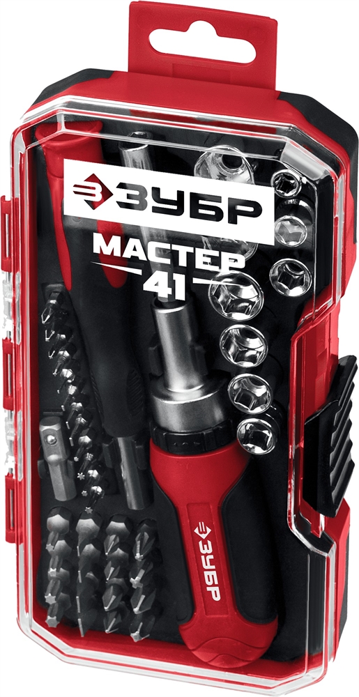 ЗУБР  Мастер 41, 41 шт, набор: отвертка с насадками (25042) 25042