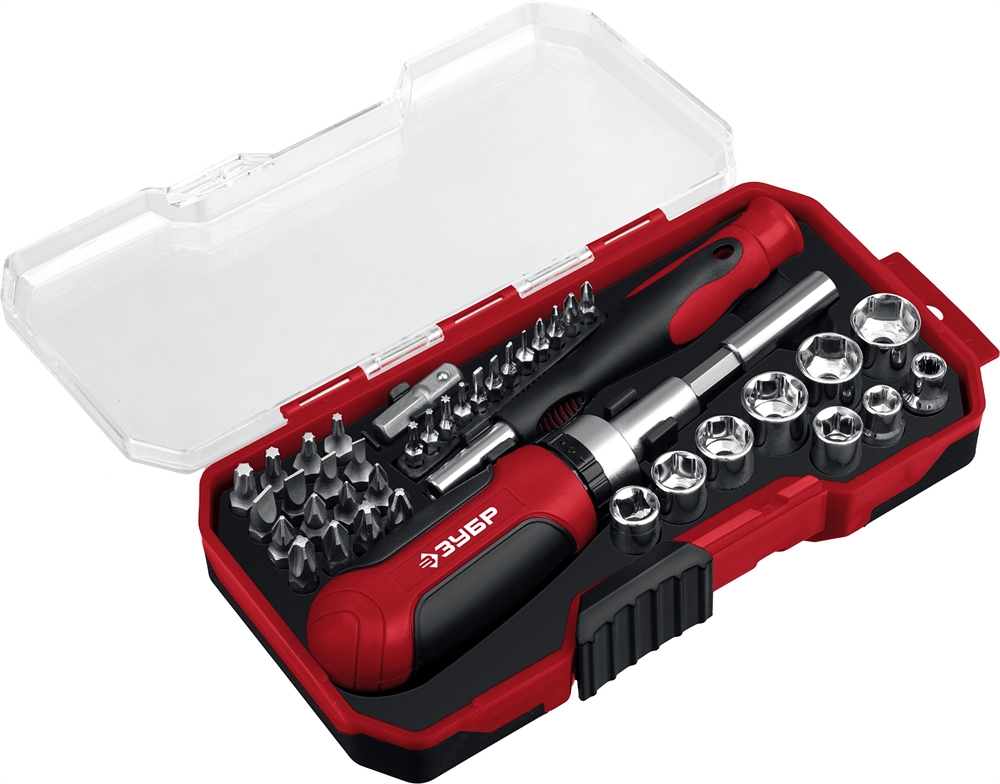 ЗУБР  Мастер 41, 41 шт, набор: отвертка с насадками (25042) 25042