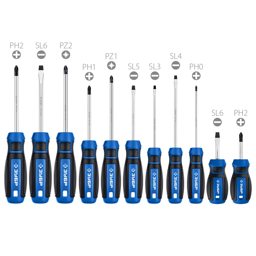 ЗУБР  11 предм., набор отверток, Профессионал (25241) 25241