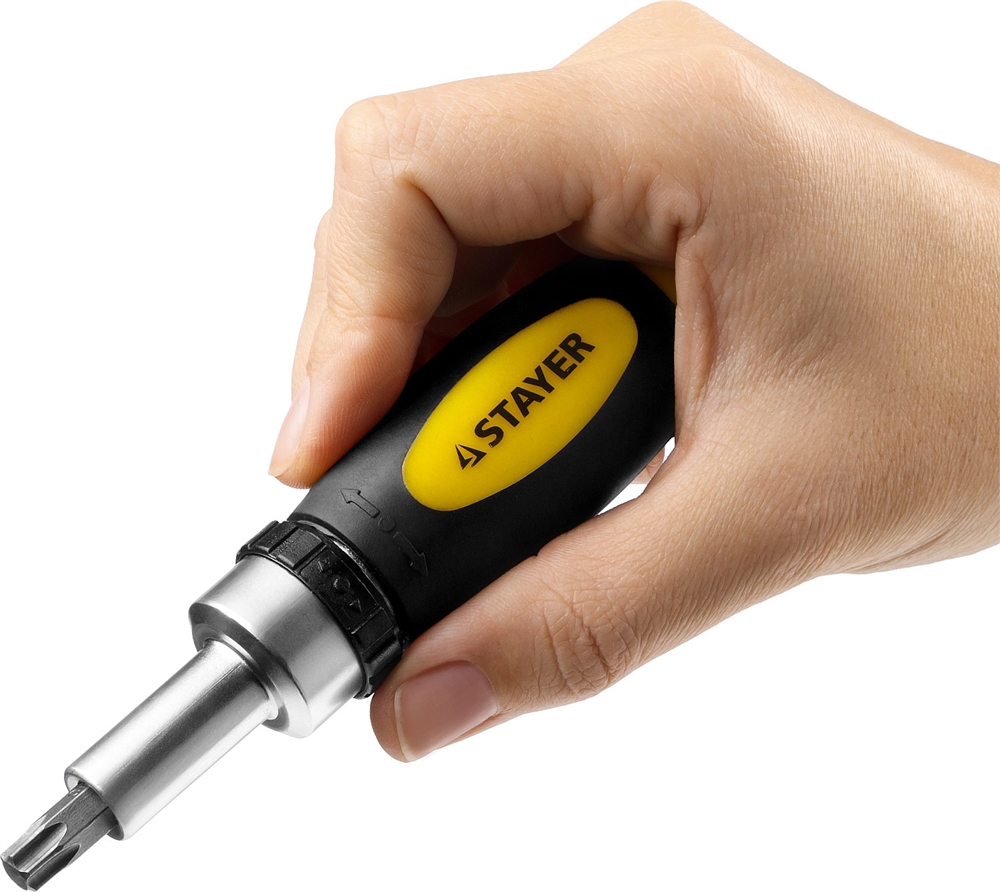 STAYER  Compact-38, 38 предм., реверсивная отвертка с насадками (2557-H38) 2557-H38