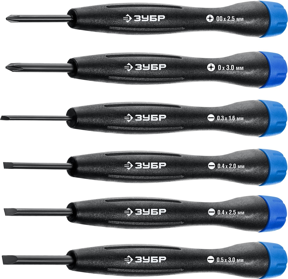 ЗУБР  TX-6, 6 шт, набор отверток для точных работ, Профессионал (25658-H6) 25658-H6_z01