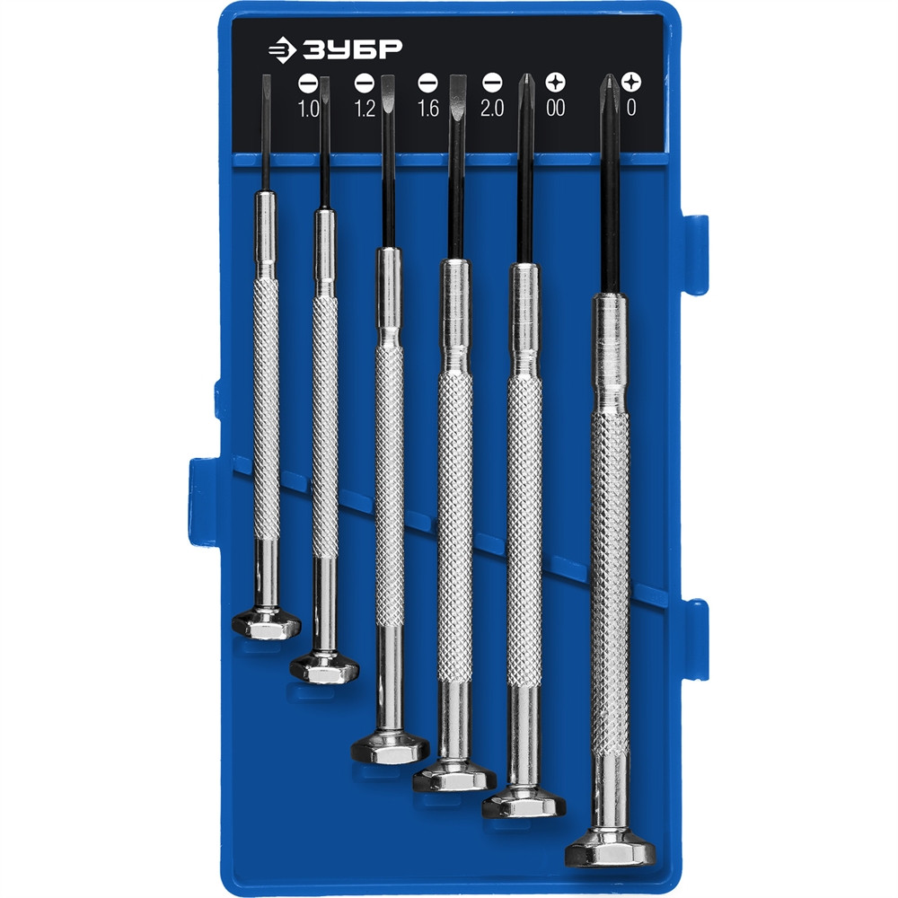 ЗУБР  Часовщик, 6 предм., набор часовых отверток, Профессионал (25666) 25666