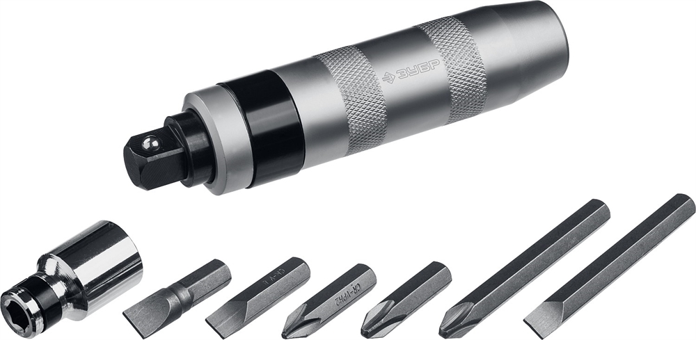 ЗУБР  8 предм., ударно-поворотная отвертка, Профессионал (2567) 2567