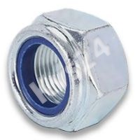 Гайка оцинкованная с нейлоновым кольцом М 12 DIN 985 kvs- 01369