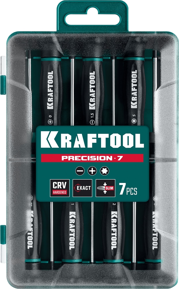 KRAFTOOL  Precision 7, 7 предм., Набор отверток (25686) 25686