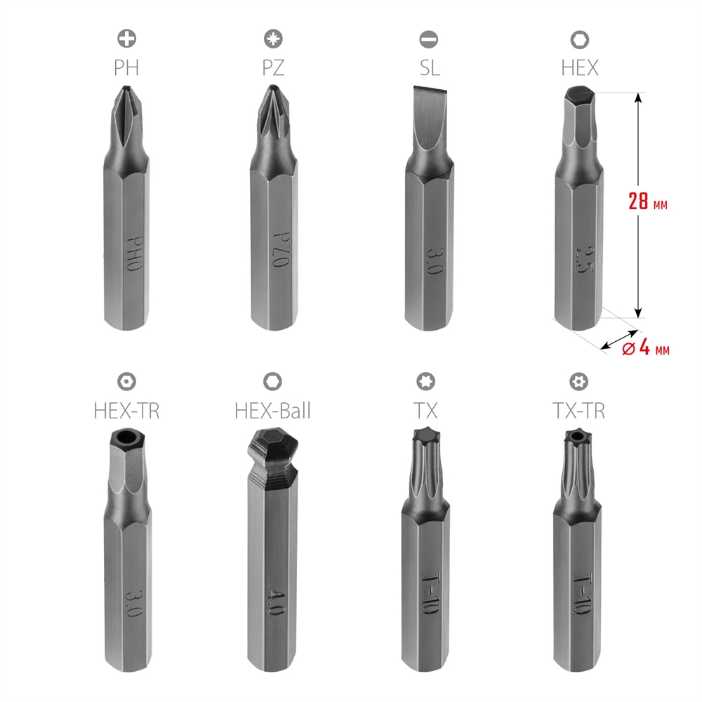 KRAFTOOL  Precision-51,  51 предм., для точных работ, отвертка (25691) 25691