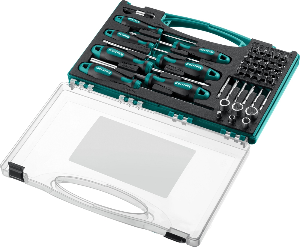 KRAFTOOL  X-Drive-50, 50 предм., набор отверток и насадок (25815) 25815