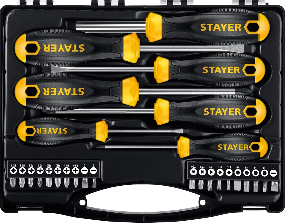 STAYER  Hercules-K27, 27 предм., набор отверток с насадками (25827) 25827