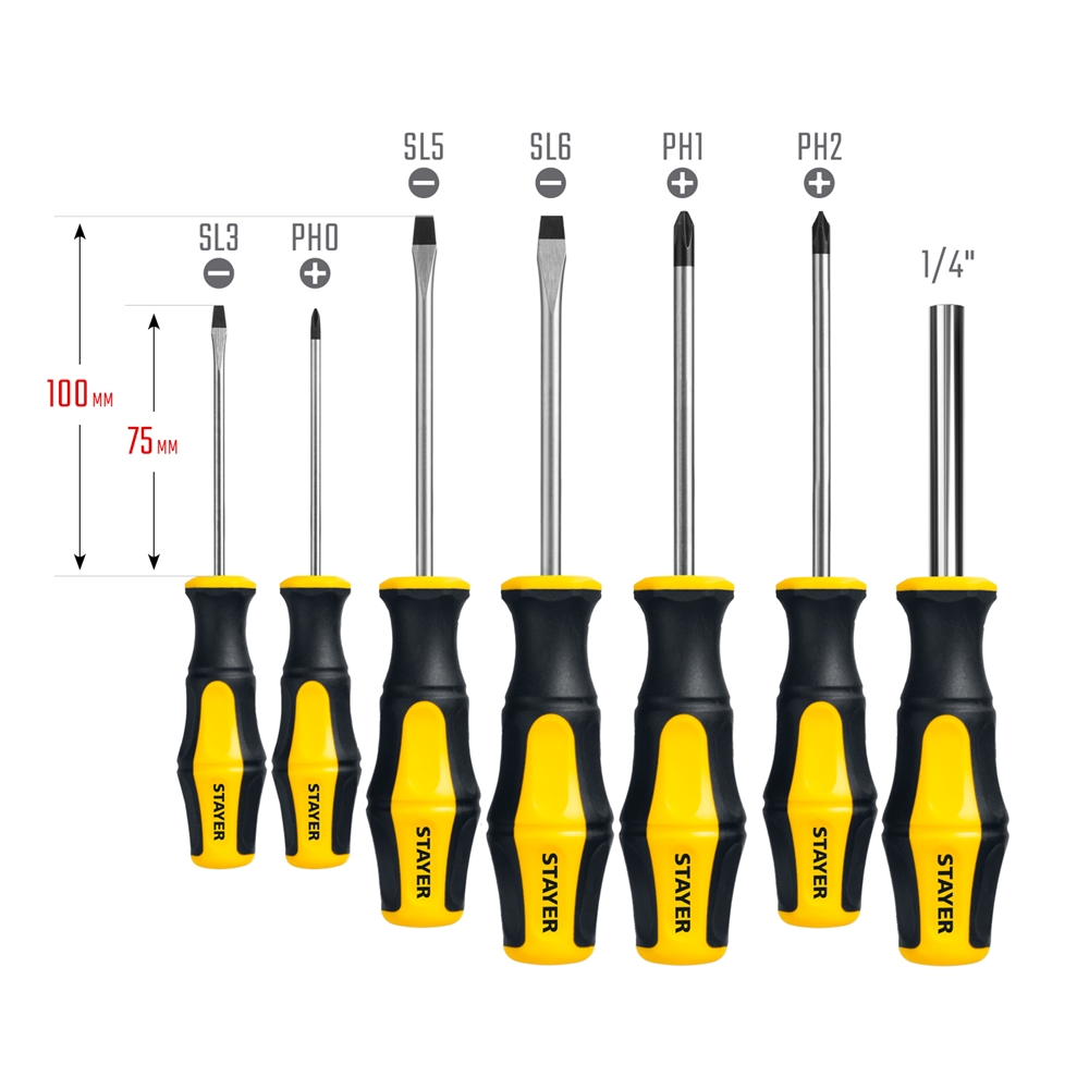 STAYER  Hercules-K27, 27 предм., набор отверток с насадками (25827) 25827