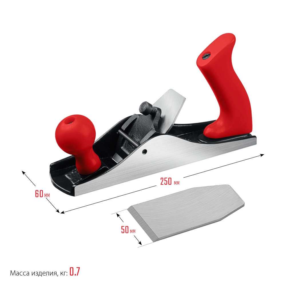 ЗУБР  М250, 250 х 60 мм, металлический рубанок (18503-25) 18503-25_z02
