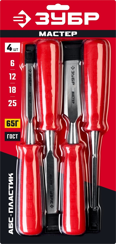 ЗУБР  4 шт, набор стамесок (18094-H4) 18094-H4_z01