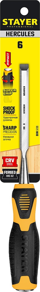 STAYER  Hercules, 6 мм, стамеска-долото, Professional (18205-06) 18205-06_z01