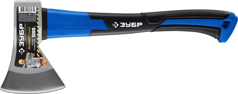ЗУБР  Фибергласс, 1000/1180 г, 430 мм, кованый топор, Профессионал (2061-10) 2061-10_z02
