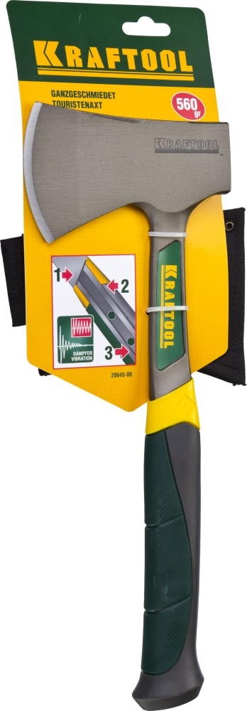 KRAFTOOL  Extrem 600/850 г, 340 мм, Туристический цельнокованый топор (20645-06) 20645-06