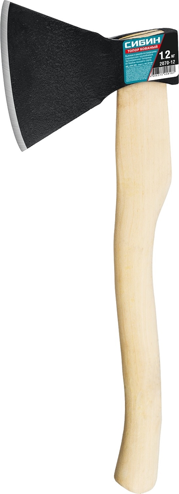 СИБИН  1200/1550 г, 500 мм, кованый топор с округлым лезвием (2070-12) 2070-12