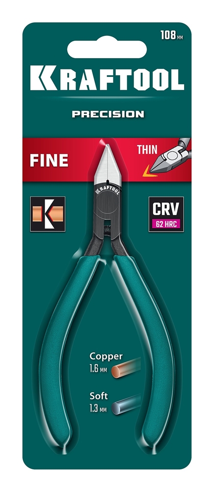 KRAFTOOL  Kraft Mini, чистый рез 108 мм, прецизионные бокорезы (220017-6-10) 220017-6-10