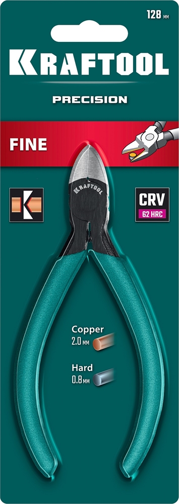 KRAFTOOL  PRECISION чистый рез 128 мм, Прецизионные бокорезы (220017-6-12) 220017-6-12