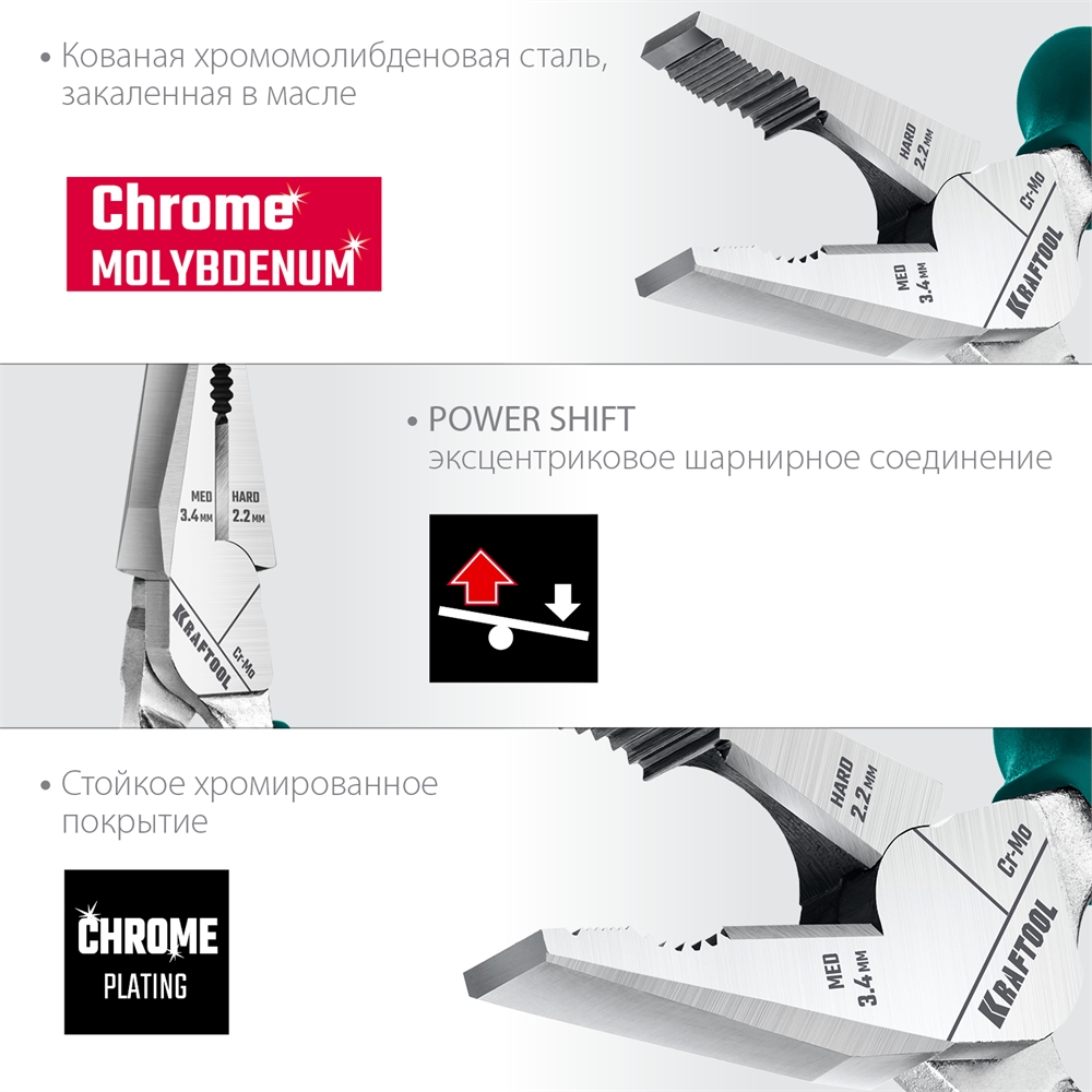 KRAFTOOL  4 предм., набор губцевого инструмента (22012) 22012