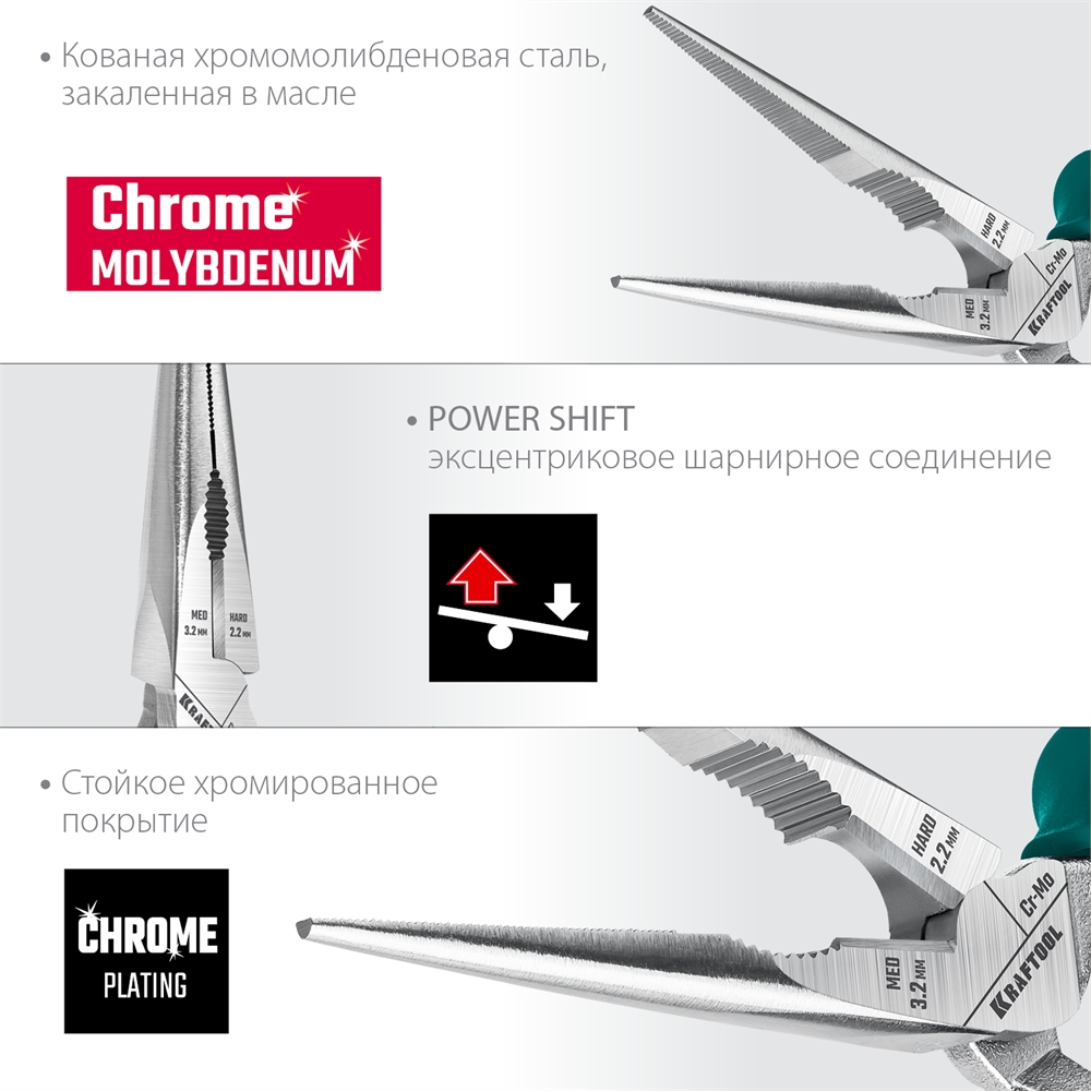 KRAFTOOL  4 предм., набор губцевого инструмента (22012) 22012