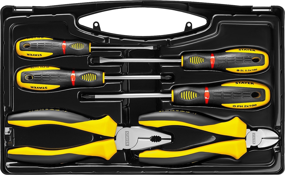 STAYER  Hercules, 6 предм., набор губцевого инструмента (2202-H6) 2202-H6