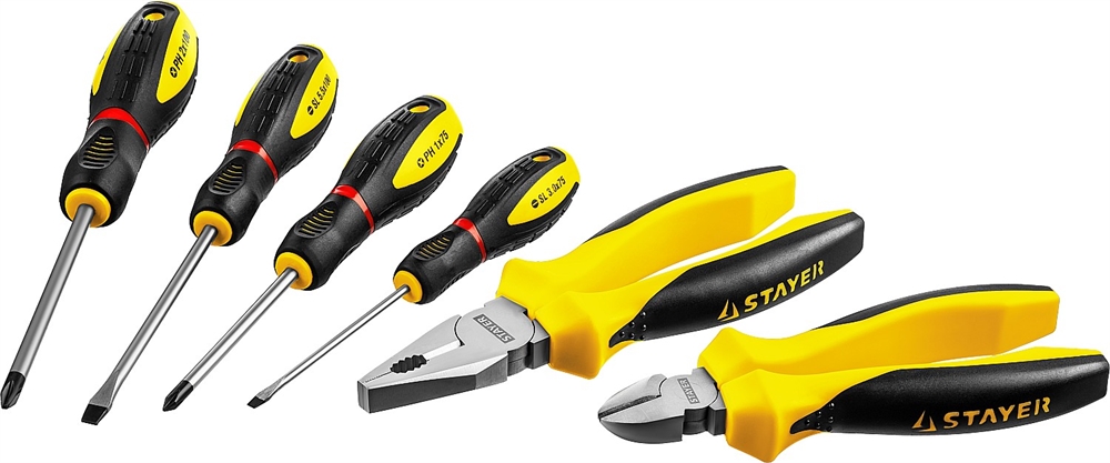 STAYER  Hercules, 6 предм., набор губцевого инструмента (2202-H6) 2202-H6