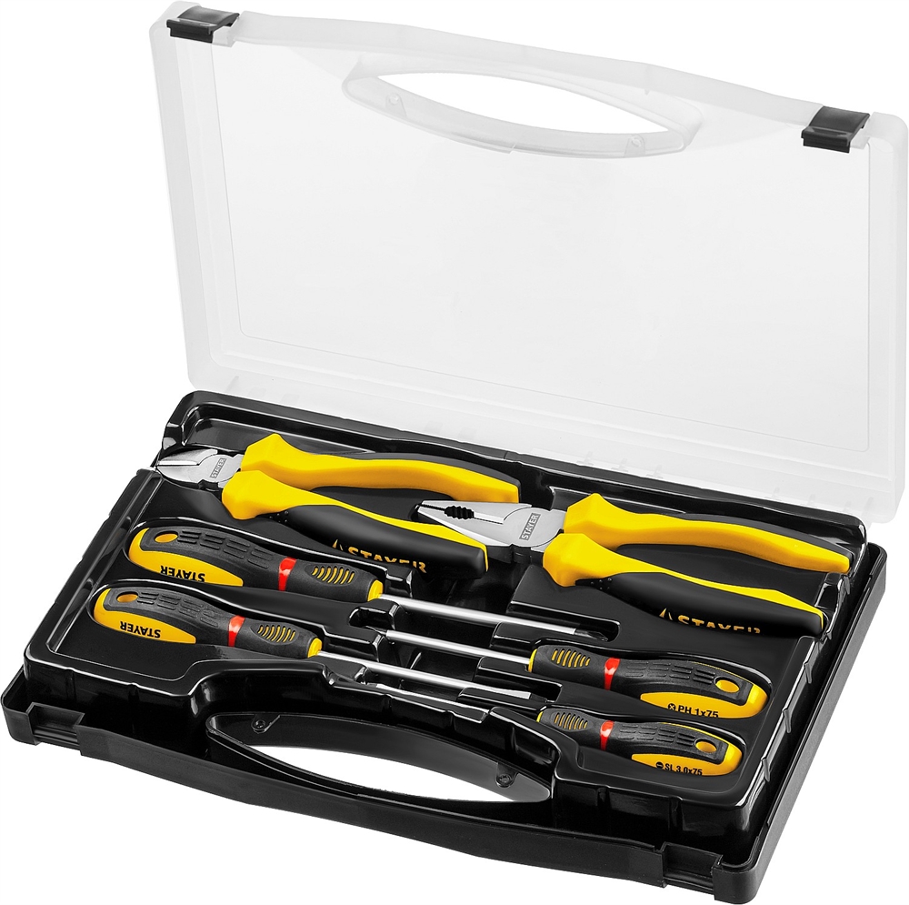 STAYER  Hercules, 6 предм., набор губцевого инструмента (2202-H6) 2202-H6