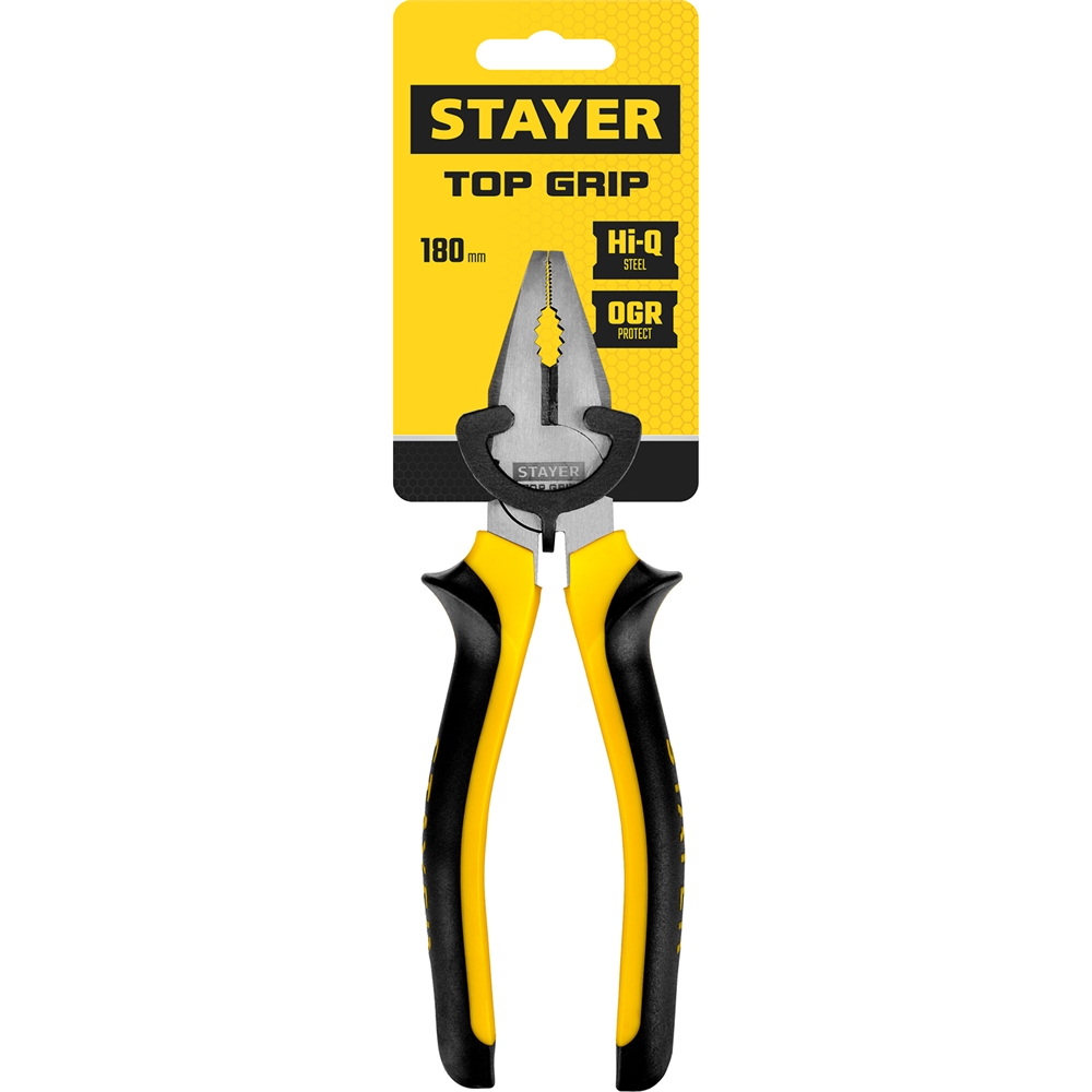 STAYER  TOPGrip,  180 мм, комбинированные плоскогубцы (2205-1-18) 2205-1-18_z02
