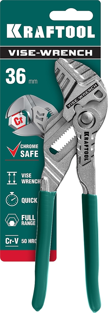 KRAFTOOL  Vise-Wrench, 180 мм, клещи переставные-гаечный ключ (22063) 22063