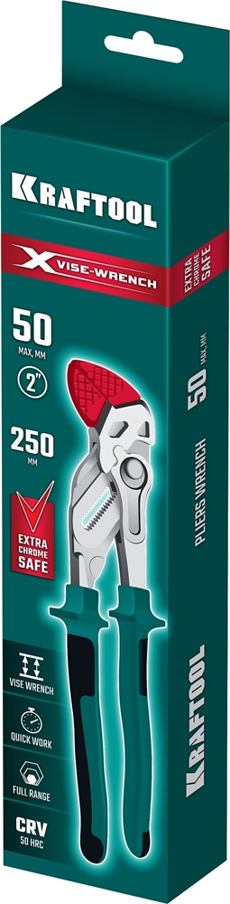 KRAFTOOL  VISE-WRENCH X, 250 мм, клещи переставные-гаечный ключ (22067) 22067