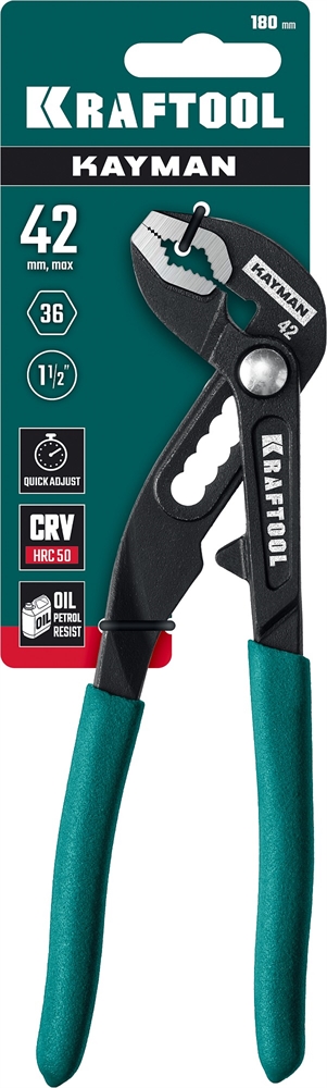 KRAFTOOL KAYMAN, 180 мм, переставные клещи (22353-18) 22353-18