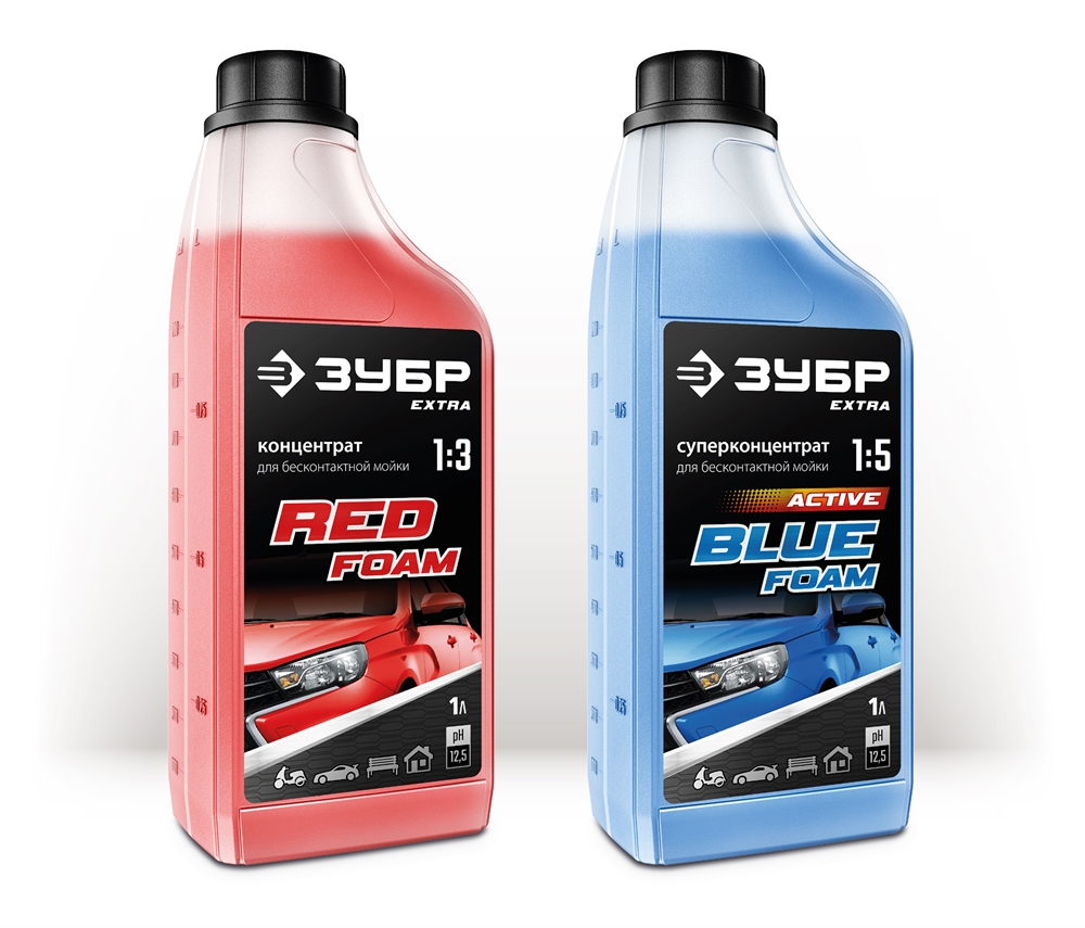 ЗУБР  1 л, концентрированный шампунь для минимоек универсальный, EXTRA (70651-1) 70651-1