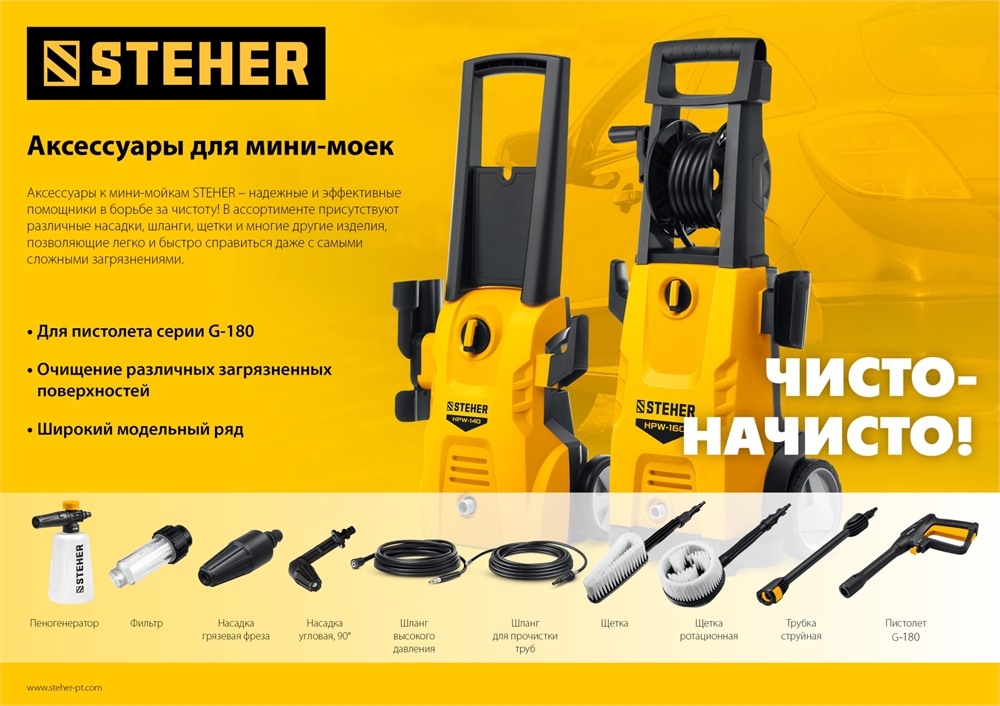STEHER  для пистолета G-180, насадка грязевая фреза (75404-180) 75404-180