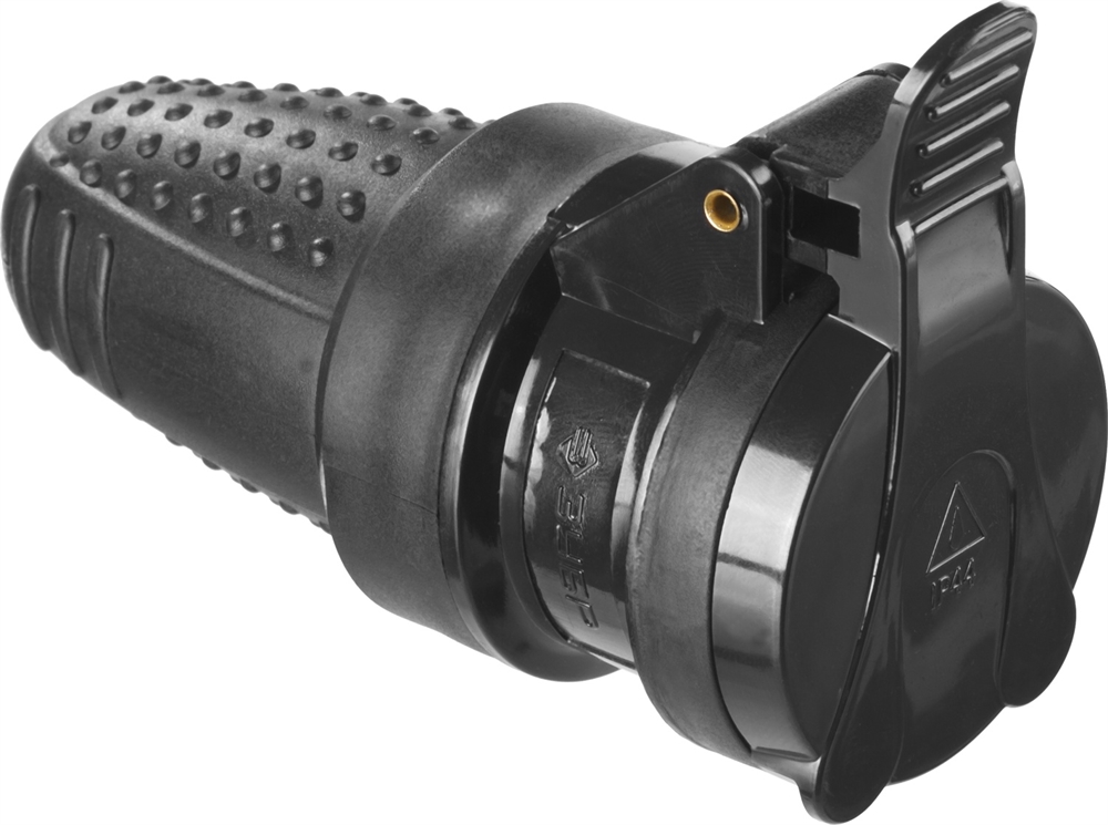ЗУБР  IP44, 16 A/220 В, обрезиненная розетка, Профессионал (55187-B) 55187-B