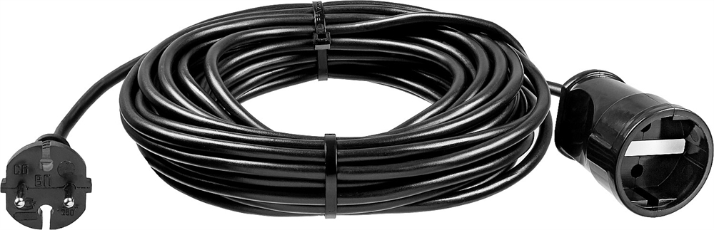 ЗУБР  ПВС-207-Ш, ПВС, 2 x 0.75 мм2, 20 м, 2200 Вт, силовой удлинитель-шнур (55023-20) 55023-20