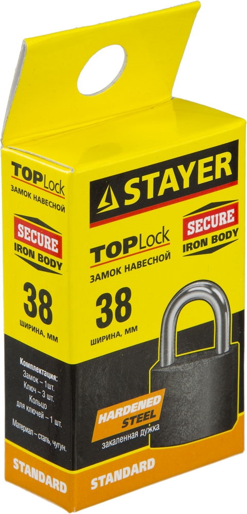 STAYER  38 мм, навесной замок (37160-38) 37160-38