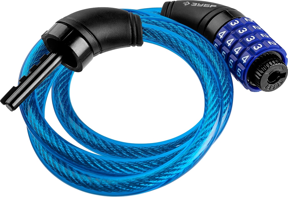 ЗУБР  950 мм, d 10 мм, кодовый, с изменяемым кодом, тросовый замок, Профессионал  (37262-95) 37262-95_z01