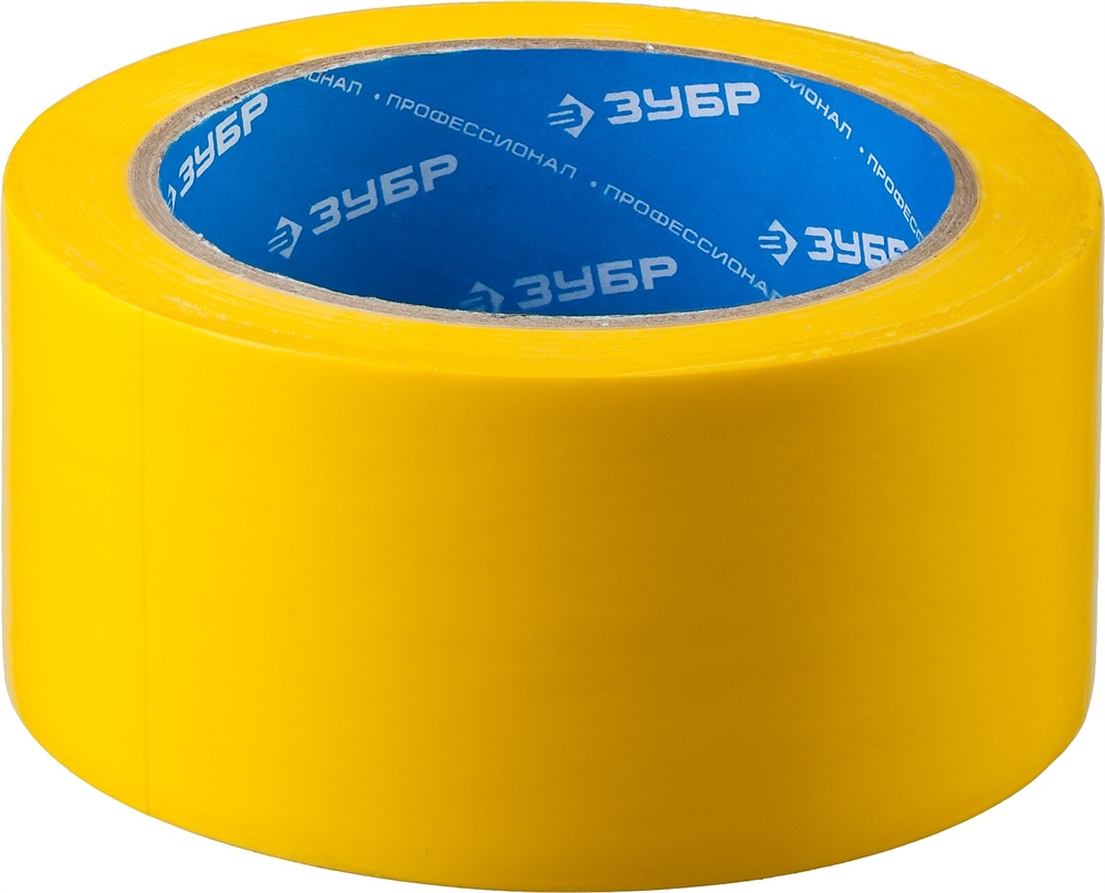 ЗУБР  50 мм, 25 м, желтая, разметочная клейкая лента, Профессионал (12243-50-25) 12243-50-25