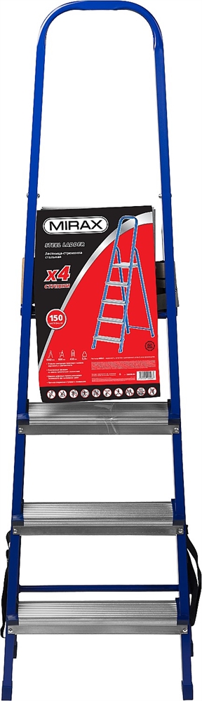MIRAX  4 ступени, 80 см, стальная стремянка (38800-04) 38800-04