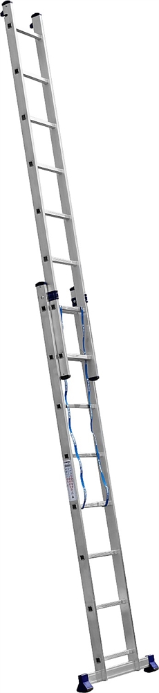 СИБИН  8 ступеней, со стабилизатором, алюминиевая, двухсекционная лестница (38823-08) 38823-08